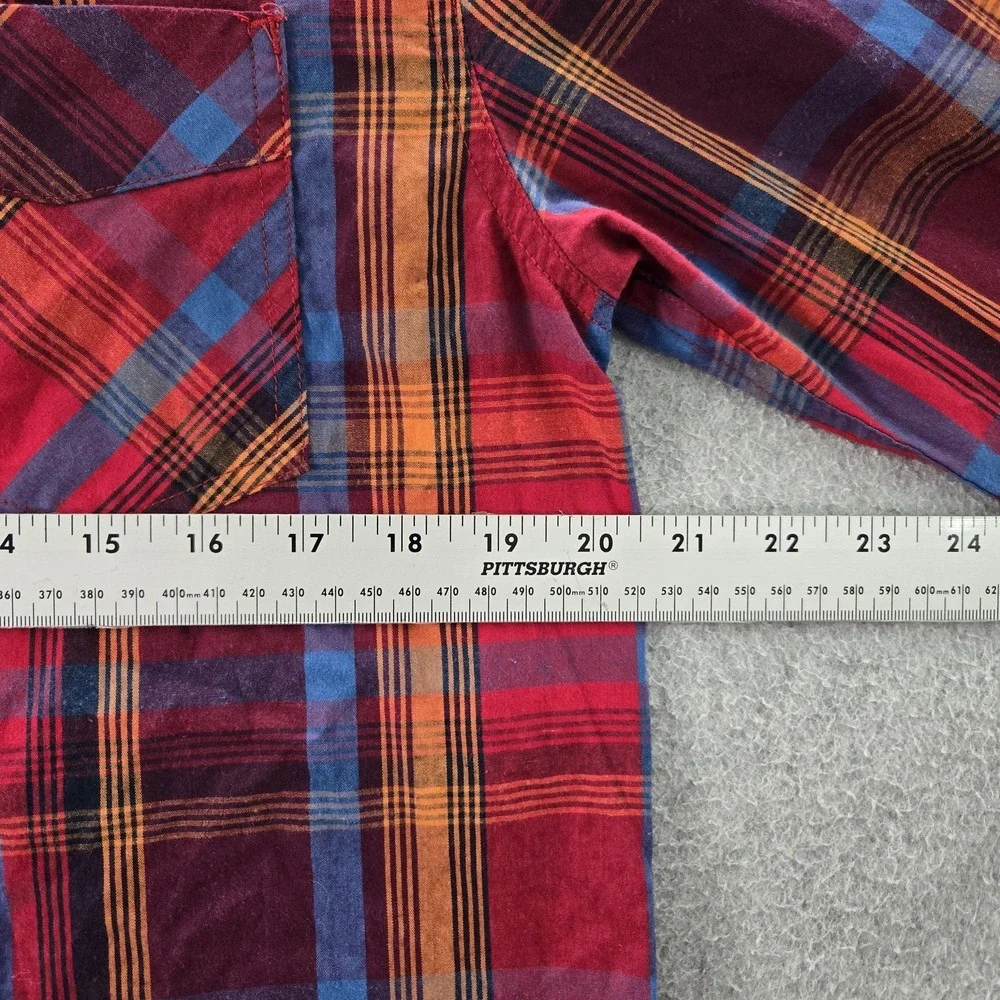Levi's‎ 13GM2137 Men Button Up Shirt M Red Plaid Long Sleeve Grunge